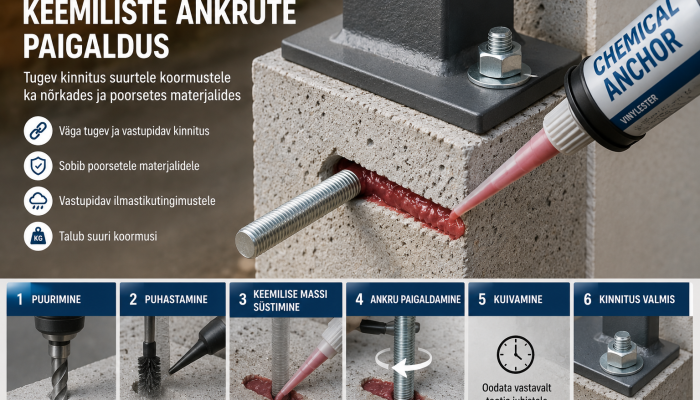 Keemilised ankrud – tugev lahendus rasketele kinnitustele